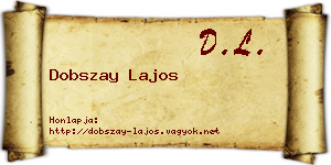 Dobszay Lajos névjegykártya